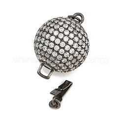 Brass Micro Pave Clear Cubic Zirconia Box Clasps&nbsp;CU-CBA8324-01B