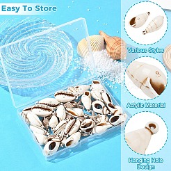 40Pcs 8 Styles Spray Painted Opaque Acrylic Pendants&nbsp;ACRP-YW0001-21