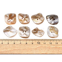 2-Hole Natural Shell Buttons&nbsp;SH-CBAA69B-02