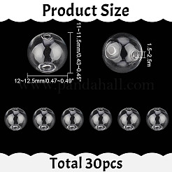 30Pcs Handmade Two Holes Blown Glass Globe Beads&nbsp;GLAA-GO0001-12A