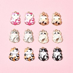 12Pcs 6 Colors Alloy Enamel Pendants&nbsp;FIND-FS0003-02