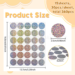 Laser Coated Scratch Off Film Password Stickers&nbsp;STIC-WH0012-15A