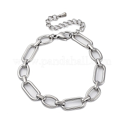304 Stainless Steel Oval Link Chain Bracelets for Men Women&nbsp;BJEW-G725-11P