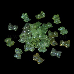 UV Plating Luminous Rainbow Iridescent Acrylic Beads&nbsp;LACR-R001-01A