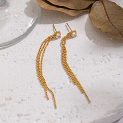 304 Stainless Steel Tassel Stud Earrings&nbsp;SD2801