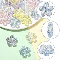 40Pcs 5 Colors UV Plating Transparent Acrylic Beads&nbsp;OACR-FS0002-86