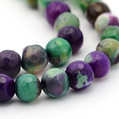 Natural Agate Round Bead Strands&nbsp;G-I136-6mm-12