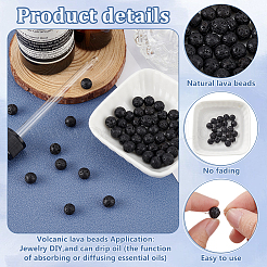 Natural Lava Rock Stone Bead Strands&nbsp;G-PH0028-8mm-04