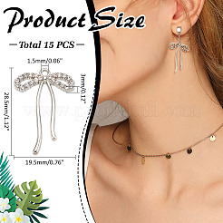 15Pcs Alloy Micro Pave Cubic Zirconia Pendants&nbsp;FIND-ME0001-68