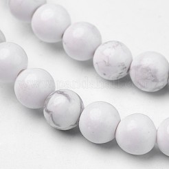 Natural Howlite Beads Strands&nbsp;G-D809-10-6mm