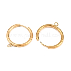 316 Stainless Steel Huggie Hoop Earring Findings&nbsp;EJEW-B158-01F-G