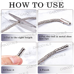 20Pcs Column Alloy Shoelace Buckle Connectors&nbsp;FIND-CY0001-95B