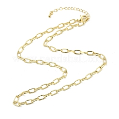 Brass Paperclip Chain Necklaces&nbsp;NJEW-A042-03G