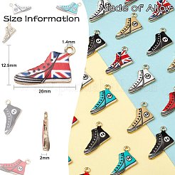 30Pcs 6 Styles Alloy Enamel Pendants&nbsp;ENAM-CJ0005-13