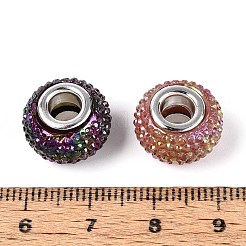 Large Hole Resin Rhinestone European Beads&nbsp;OPDL-T003-01I