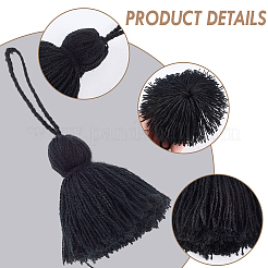 6Pcs Acrylic Fibers Tassel Pendant Decorations&nbsp;HJEW-CP0001-31C