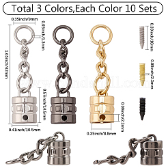30 Sets 3 Colors Alloy Cord Ends&nbsp;FIND-SC0023-70