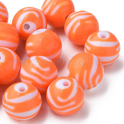 Opaque Striped Acrylic Beads&nbsp;MACR-S373-27B-04-1