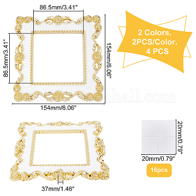 4Sets 2 Colors Plastic Switch Decorated Frame&nbsp;DIY-GA0002-36-1