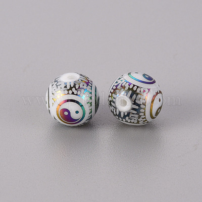 Electroplate Glass Beads&nbsp;EGLA-Q123-012B-1