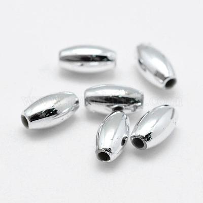 Plating Eco-Friendly Plastic Beads&nbsp;KY-K002-03-8x4mm-S-1