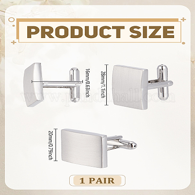 1 Pair Brass Cufflinks&nbsp;BUTT-LP0002-07P-1