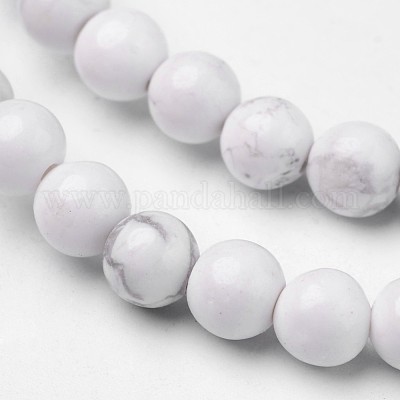 Natural Howlite Beads Strands&nbsp;G-D809-10-6mm-1