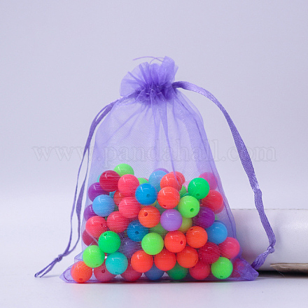 Rectangle Organza Drawstring Bags&nbsp;CON-PW0001-054C-23-1