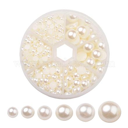 1Box ABS Plastic Imitation Pearl Dome Cabochons SACR-JP0001-24-1