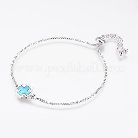 Long-Lasting Plated Adjustable Brass Slider Bracelets BJEW-P165-02A-1