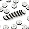 Brass Grade A Rhinestone Spacer Beads, Cadmium Free & Lead Free, Straight Flange, Rondelle, Silver, Jet, 8x3.8mm, Hole: 1.5mm