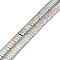 Electroplated Non-magnetic Synthetic Hematite Beads Strands, Rectangle, 2-Hole, Rainbow Plated, 5x2x2mm, Hole: 0.8mm, about 190~195pcs/strand, 15.55~16.73(39.5~42.5cm)