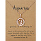 Alloy Constellation Pendant Necklaces, Golden, Aquarius, 17.13 inch(43.5cm)