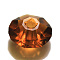 Imitation Austrian Crystal Beads, Grade AAA, K9 Glass, Faceted, Flat Round, Dark Goldenrod, 8x4mm, Hole: 0.9~1mm