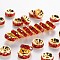 Brass Rhinestone Spacer Beads, Cadmium Free & Lead Free, Grade A, Straight Flange, Golden Metal Color, Rondelle, Light Siam, 8x3.8mm, Hole: 1.5mm