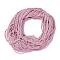 Polyester Cord, Twisted Cord, Pink, 5mm, about 97~100m/bundle