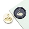 Round Brass Stamp Heads, Golden, Swan, 25mm