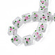 Handmade Frosted Lampwork Beads Strands&nbsp;LAMP-N021-38F-4