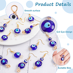 8 Pairs 2 Style Lampwork Evil Eye Dangle Earrings&nbsp;EJEW-PH0001-19