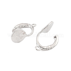 Brass Clip-on Earring Findings&nbsp;LS-KK-K371-27A-P