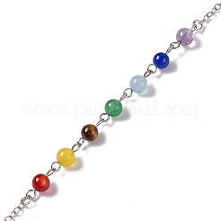 Mixed Gemstone Hexagonal Pointed Cone Dowsing Pendulum Pendants&nbsp;G-G983-05P