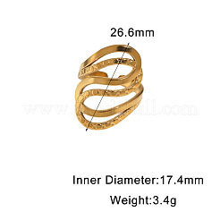 304 Stainless Steel Open Cuff Rings&nbsp;WGEC3B2-02