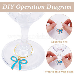 20Pcs 5 Colors Brass Wine Glass Charms&nbsp;AJEW-ME00020