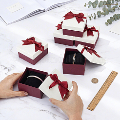 Paper with Polyester Bowknot Gift Boxes&nbsp;CON-WH0095-224B
