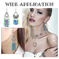 90Pcs 15 Style Tibetan Style Alloy Chandelier Component Links&nbsp;FIND-PH0005-88