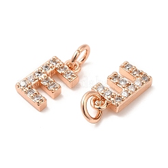 Brass Micro Pave Grade AAA Cubic Zirconia Charms&nbsp;LS-ZIRC-P067-11RG-E-NR