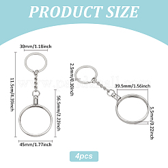 4Pcs Alloy & Iron Keychian Chain&nbsp;DIY-FG0007-63B-P
