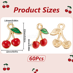 60Pcs Alloy Enamel Charms&nbsp;ENAM-SC0005-76