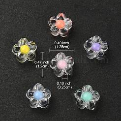 30Pcs 6 Colors Transparent Acrylic Beads&nbsp;TACR-YW0001-95