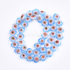 Handmade Millefiori Lampwork Beads Strands&nbsp;LAMP-S191-19A-05